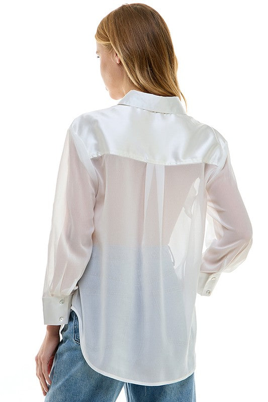 Blusa Blanca Seda